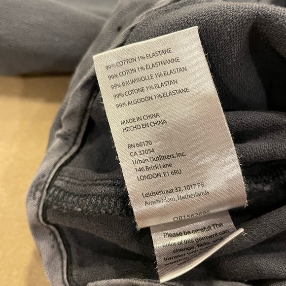 Pilcro Slouchy Chinos Charcoal Gray Size 25 - Picture 11 of 15